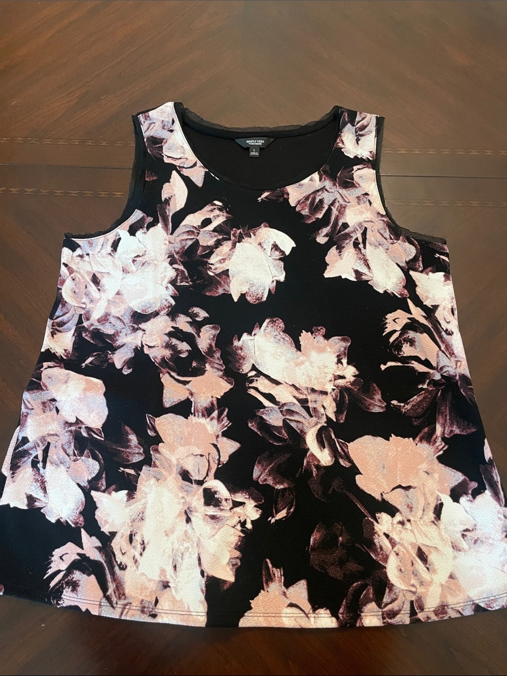 Women’s Simply Vera Vera Wang Floral Sleeveless Top Size L
